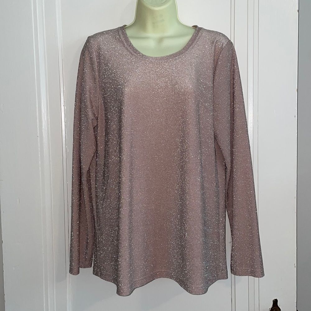 NWT Ivy Jane blush pink‎ sparkly knit top